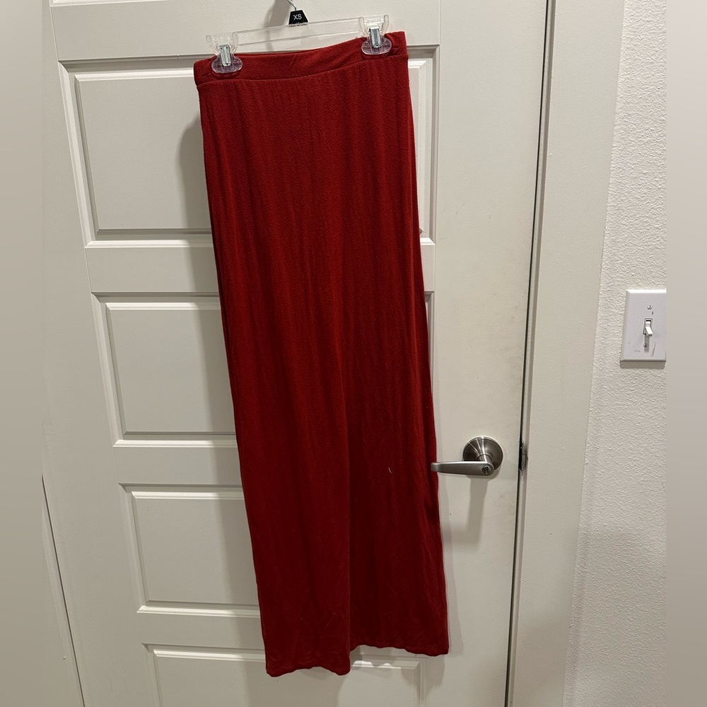 Burnt orange maxi skirt